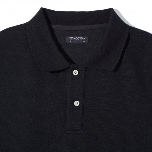 Базовый трикотажный поло-поло (Black)