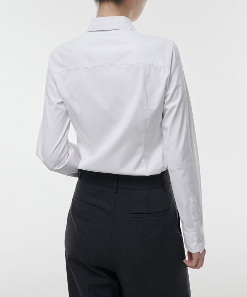 Womens Slim Fit Shirt [White] thumbnail 2