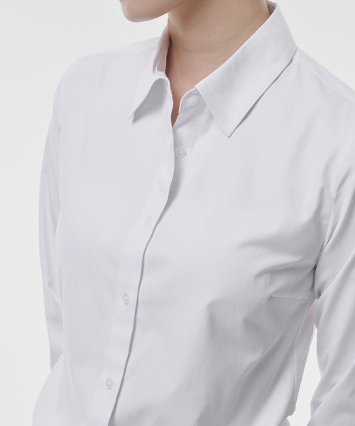 Womens Slim Fit Shirt [White] thumbnail 3