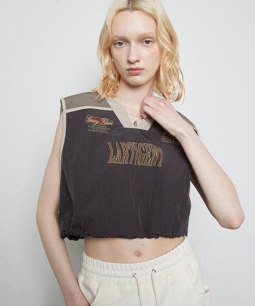 L3 NYLON STRING VEST BROWN
