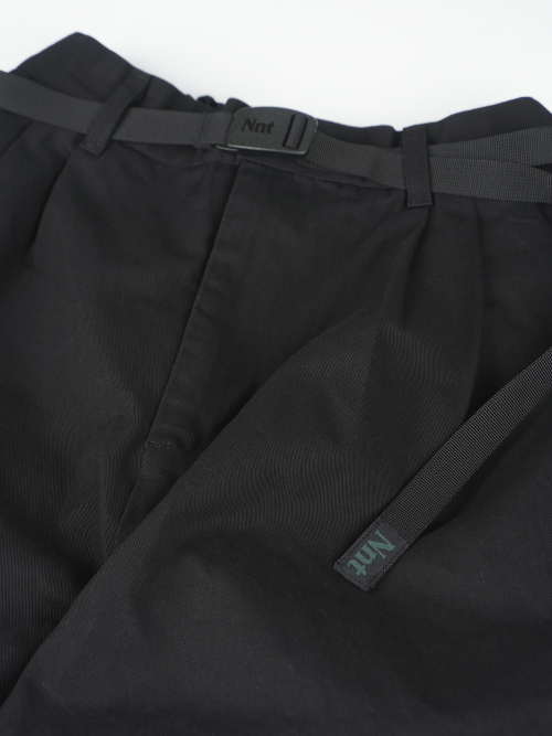 2TUCK BALLOON TRAVEL PANTS BLACK