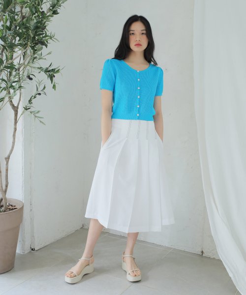 CROP CARDIGAN BLUE