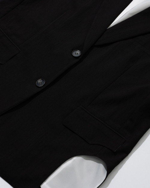 Colin Taylor воротник боковой разрез блейзер с коротким рукавом Black COLIN57BK