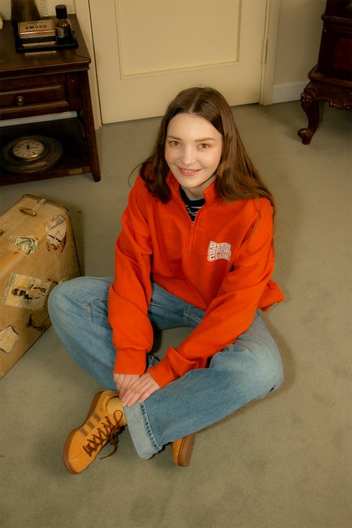 Pithsports Half Zip up Sweatshirt Orange