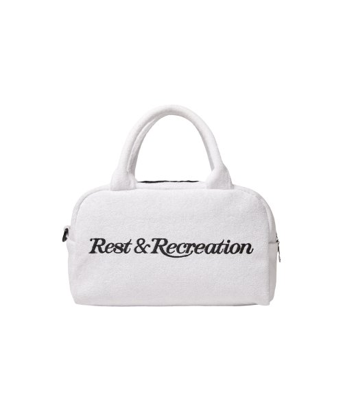 MUSINSA | REST&RECREATION RR LOGO TERRY TOTE BAG WHITE