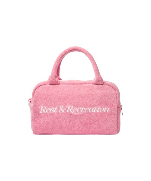 MUSINSA | REST&RECREATION RR LOGO TERRY TOTE BAG PINK