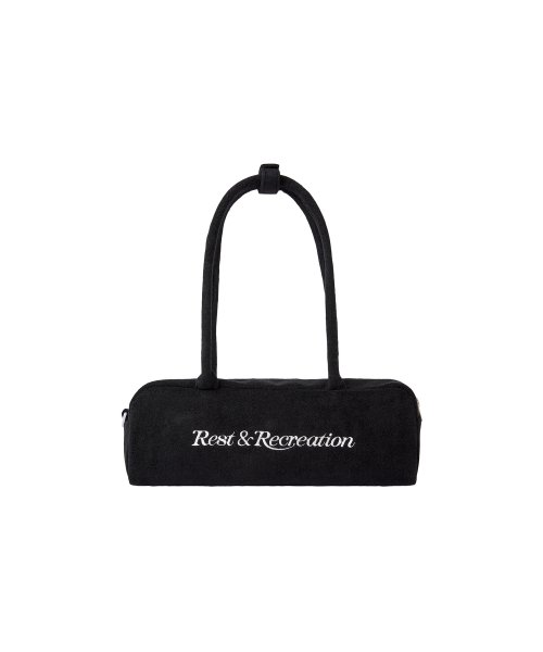 MUSINSA | REST&RECREATION RR LOGO TERRY SHOUIDER BAG BLACK