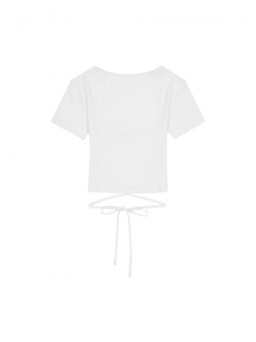 White cropped t deals shirt