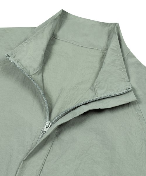 Анорак с коротким рукавом 86-IRO292 ветрозащитный Khaki Grey