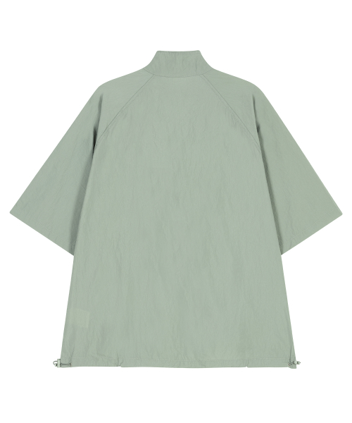 Анорак с коротким рукавом 86-IRO292 ветрозащитный Khaki Grey
