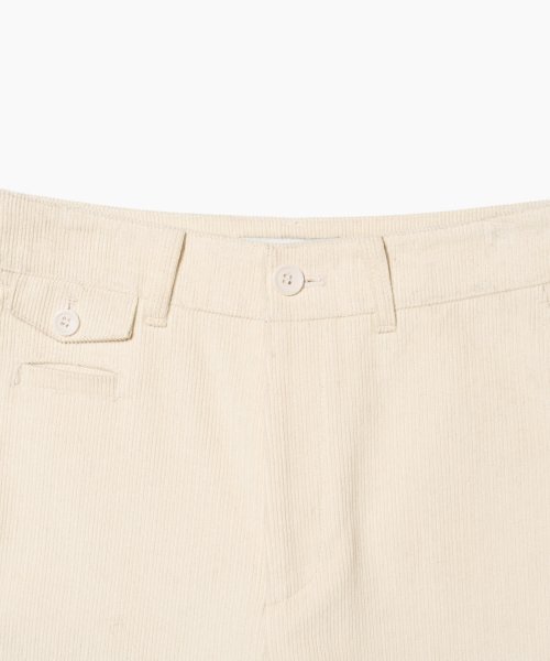 CORDUROY ROLL UP PANTS CREAM
