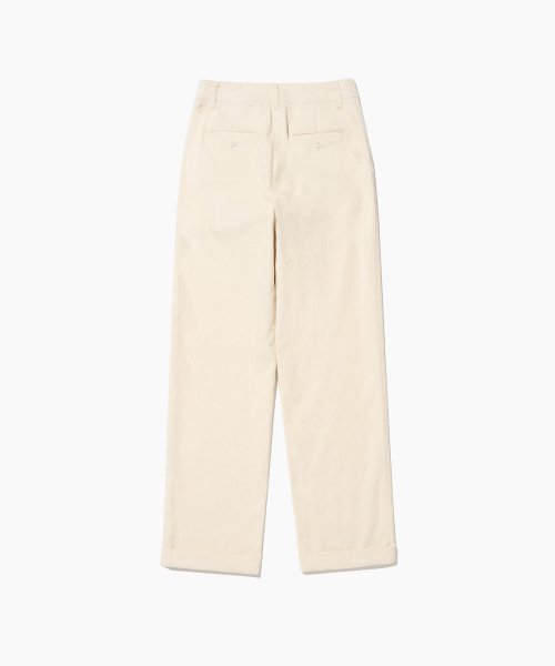 CORDUROY ROLL UP PANTS CREAM
