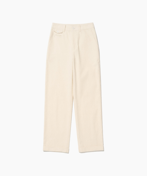 CORDUROY ROLL UP PANTS CREAM