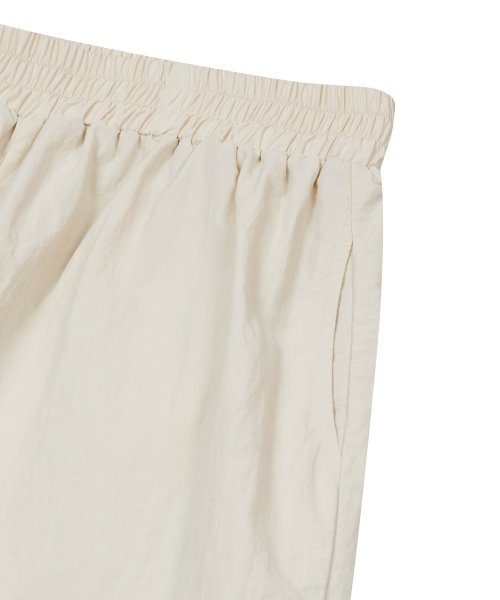 86-IRO284 [Waterproof] Windbreaker Wide Banding Pants Ivory thumbnail 3