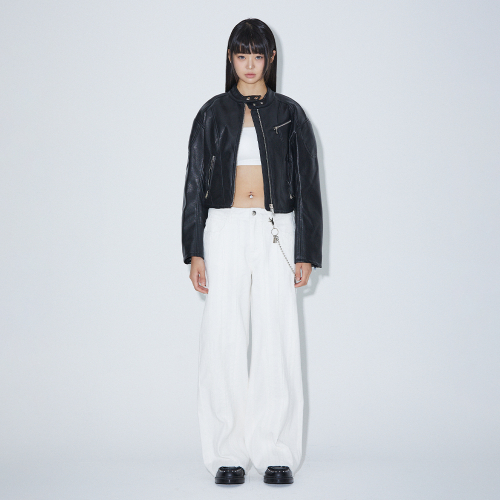 DAMAGE CUTTING DENIM PANTS WHITE BP2DP003
