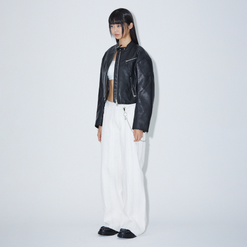 DAMAGE CUTTING DENIM PANTS WHITE BP2DP003