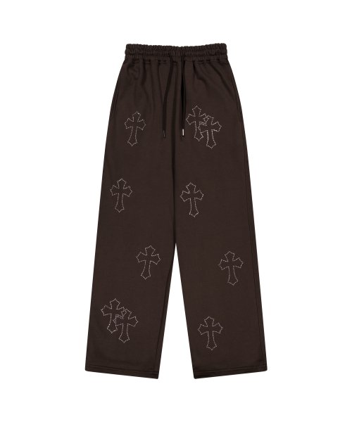 MUSINSA公式 | ROCKCAKE Crystal Cross 2way Jogger - Brown