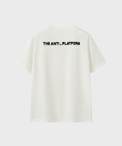 MUSINSA  THE ANTI PLATFORM TAP Supima Regular Half T-Shirt (White)