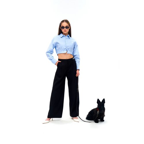 WIDED FIT TROUSERS чёрный