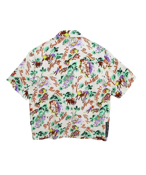 Open collar гавайская рубашка