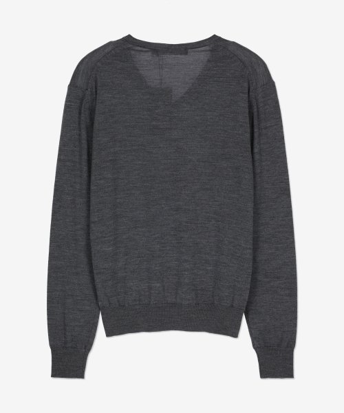 MUSINSA | ラフ シモンズ Men's V-neck knit - Gray / 231822A520030080