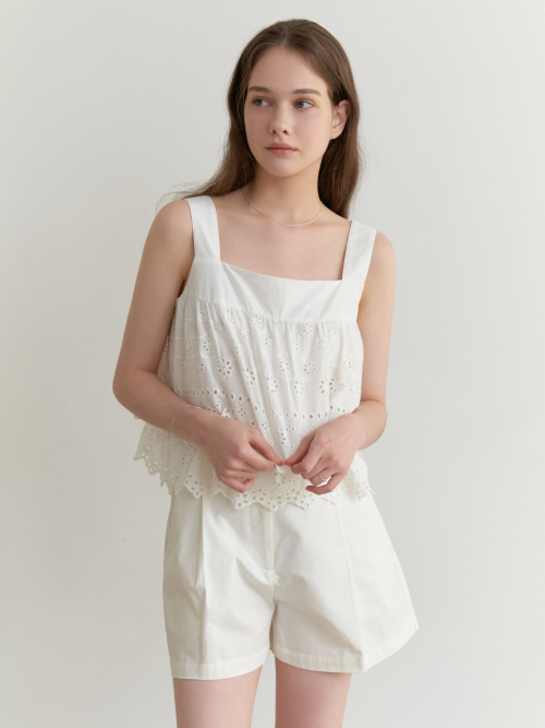Trimming lace blouse (белый)