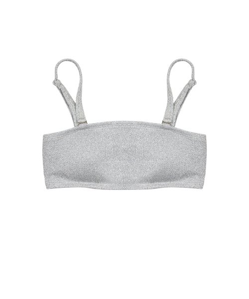 BE GLITTER BIKINI TOP(серебристый)