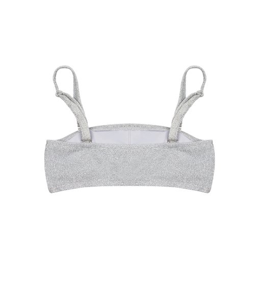 BE GLITTER BIKINI TOP(серебристый)