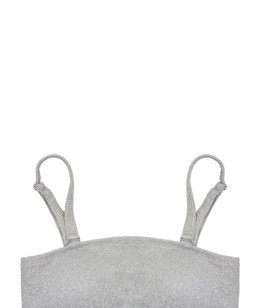 BE GLITTER BIKINI TOP(серебристый)