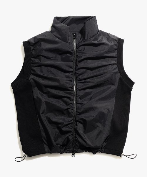 TS NYLON SHIRRING жилет (чёрный)