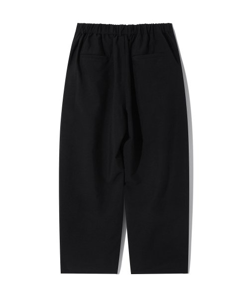 Two-tuck широкий banding slacks P14 чёрный