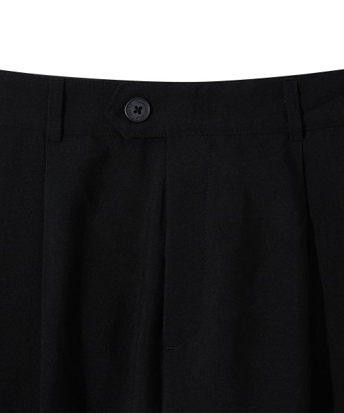 Two-tuck широкий banding slacks P14 чёрный