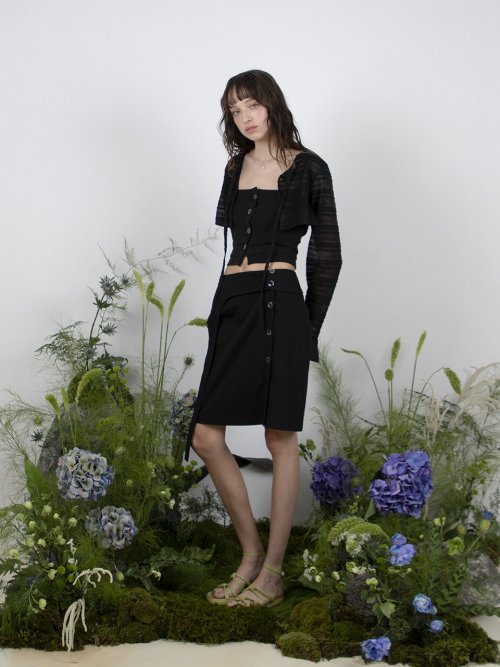 RUFFLE SLEEVE BOLERO кардиган - чёрный
