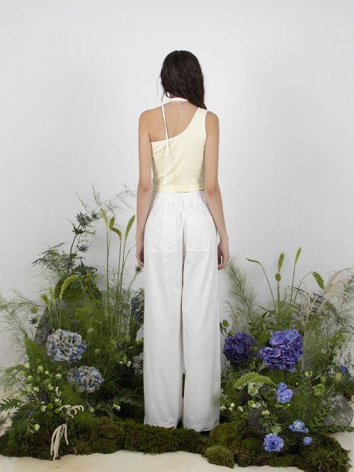 TRACK UNBALANCE SLEEVELESS TOP - LEMON