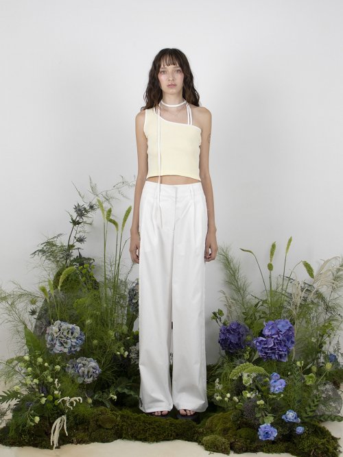 TRACK UNBALANCE SLEEVELESS TOP - LEMON