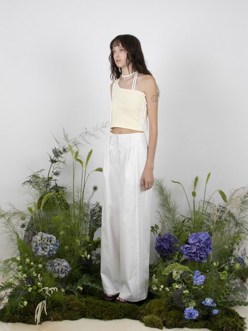 TRACK UNBALANCE SLEEVELESS TOP - LEMON