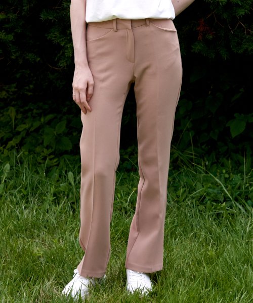 Dana стрейч широкие слаксы (Beige)