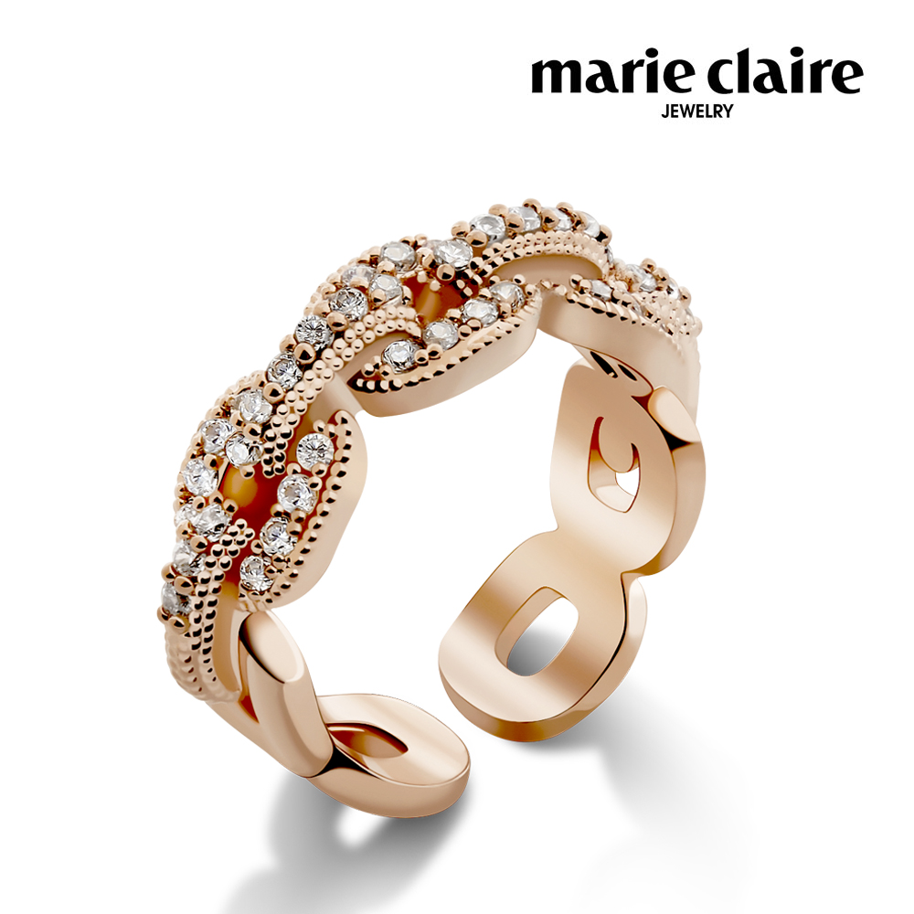 リング marie claire マリ・クレール K18 Pt950 コンビ 7.5号 4.6g 18