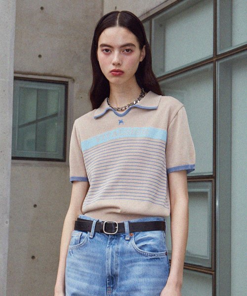 [LINE] полоса Logo Summer Knit (2colors)