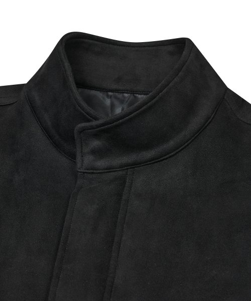 Замшевая куртка фиштейл на завязках 86-IRO233 Black