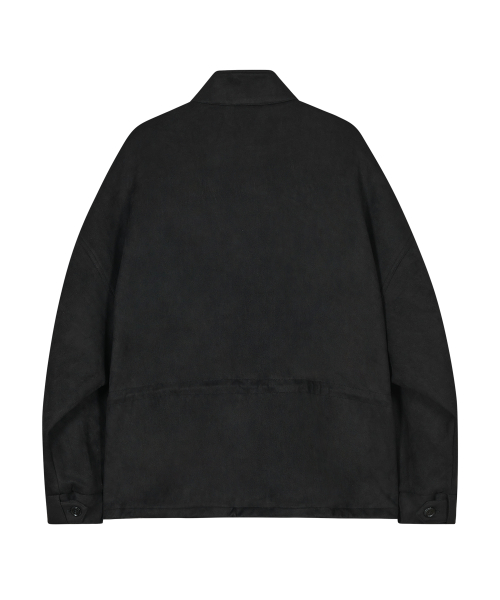 Замшевая куртка фиштейл на завязках 86-IRO233 Black