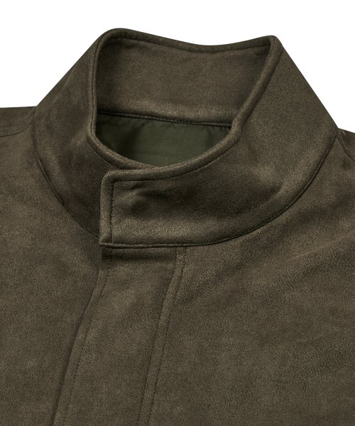 Замшевая куртка-фиштейл 86-IRO233 с завязками Khaki