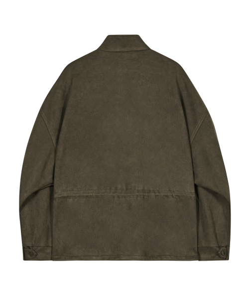 Замшевая куртка-фиштейл 86-IRO233 с завязками Khaki