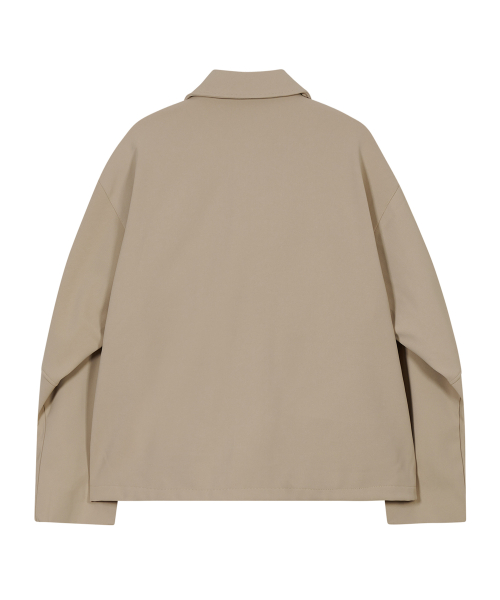 Жакет 86-IRO241 Light Beige с планкой в тон