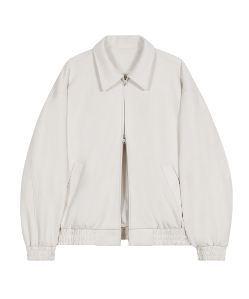 Замшевая куртка-бомбер 87-STAN009 Ivory