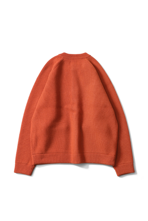 Annette Superfine Wool Heavy Rib Knit кардиган Rust оранжевый