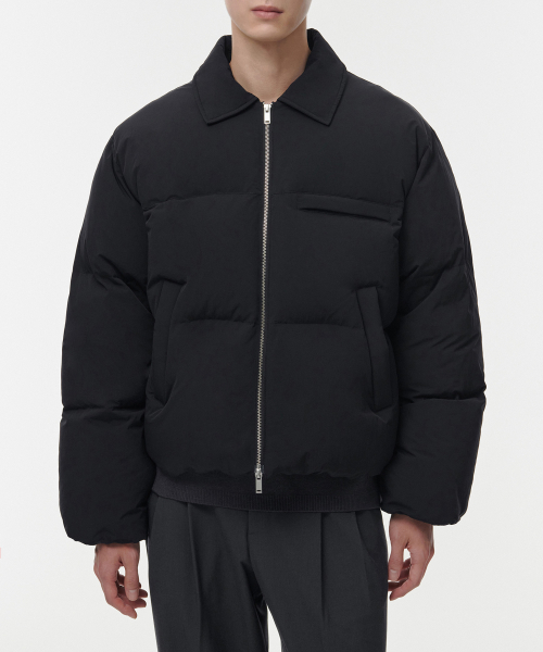 Короткий пуховик с воротником [Black]
