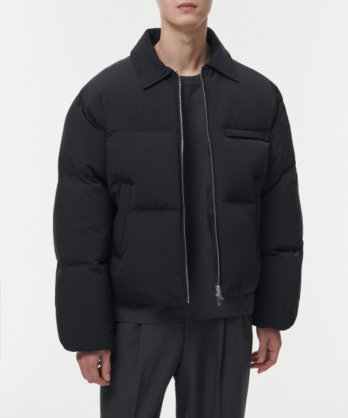 Короткий пуховик с воротником [Black]