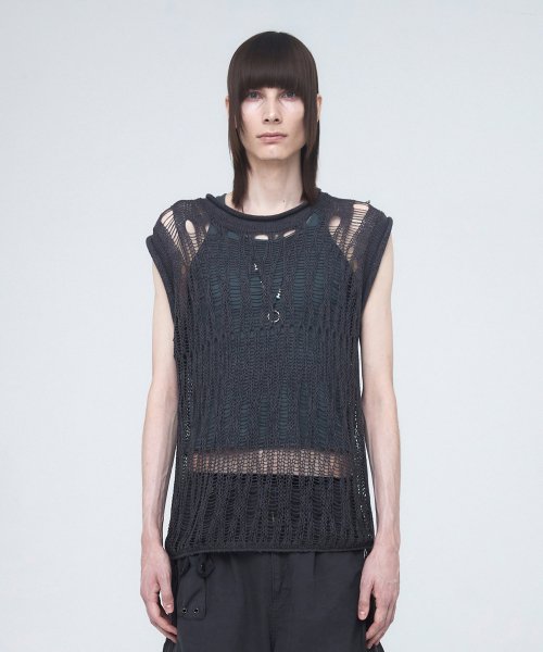 SPARSE KNIT жилет (UNISEX) чёрный
