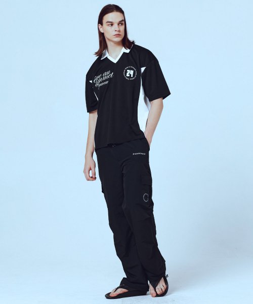 Нейлоновые карго длинные брюки (Black)